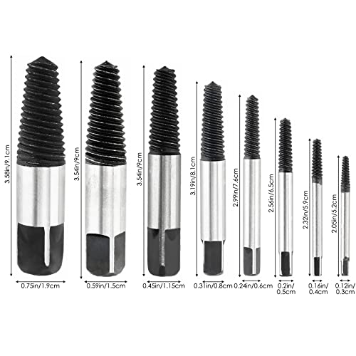 FreeTec 8pcs Water Pipe Screw Extractor Set, Damaged Screw Broken Bolt Remover Set - Image 2