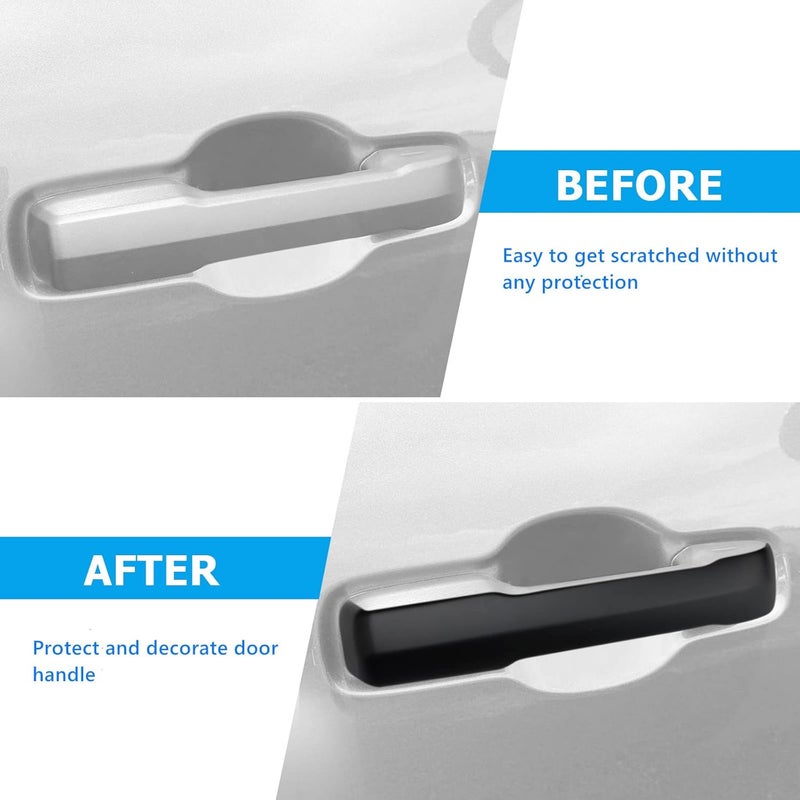 DLOVEG Car Door Handle Cover for Toyota Tundra, Sequoia, Tacoma, and 4Runner (Matte Black) - Image 2