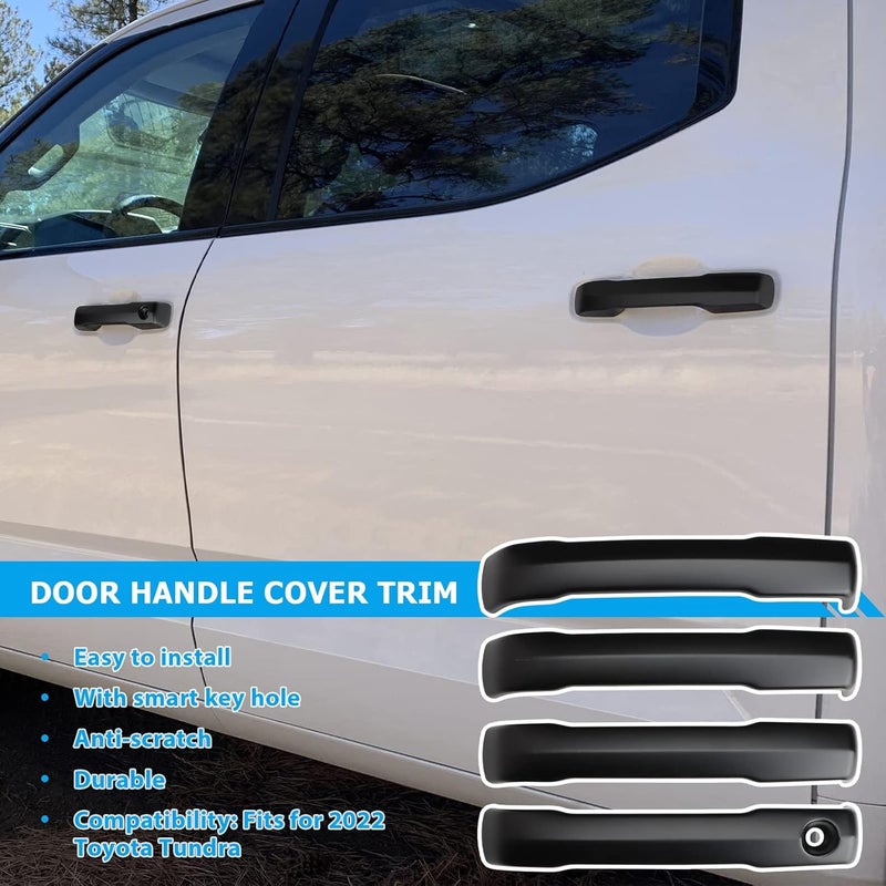 DLOVEG Car Door Handle Cover for Toyota Tundra, Sequoia, Tacoma, and 4Runner (Matte Black) - Image 3