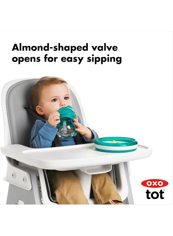OXO Tot 6 Ounce Transitions Straw Cup with Removable Handles - Teal - Image 2