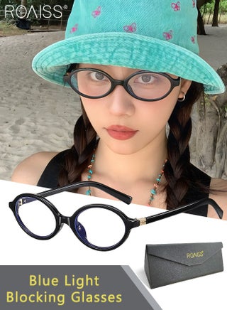 Retro Blue Light Blocking Glasses Anti Blue Light Non-prescription Computer Reading Gaming TV Phones Oval Eyeglasses Fashion Anti Eyestrain Headache Eyewear for Men Women Black 53mm - pzsku/ZCA3DA4BE5CB6CC0B89B2Z/45/_/1717134711/8bb1f68c-8617-4e2c-a03c-61655bbbed2f