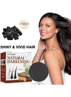 Jaysuing Hair Darkening Shampoo Bar, Black Soap for Gray Hair,Natural Organic Conditioner and Repair Essence,Volumizing & Moisturizing, Black Hair Shampoo 1PC-Black  - Image 2