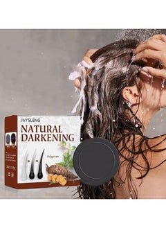 Jaysuing Hair Darkening Shampoo Bar, Black Soap for Gray Hair,Natural Organic Conditioner and Repair Essence,Volumizing & Moisturizing, Black Hair Shampoo 1PC-Black  - Image 4