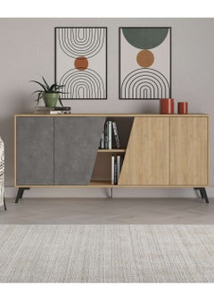Mourah Home Mourah Fiona Console 180 Cm - Oak/Grey - 2 Years Warranty  - Image 1