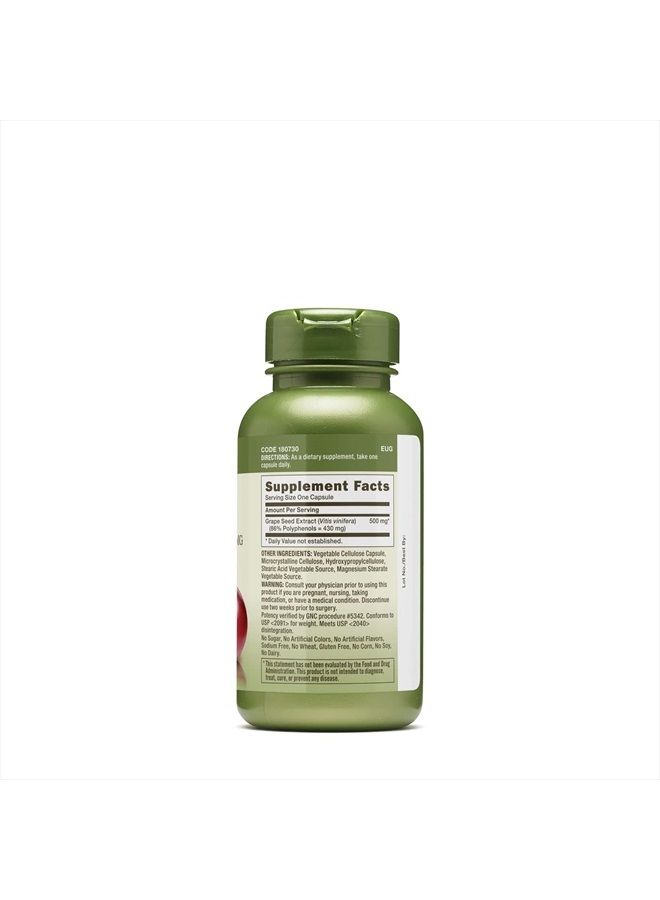 GNC Herbal Plus Grape Seed Extract 500mg - Extra Strength, 60 Capsules, Provides Antioxidant Support - Image 2