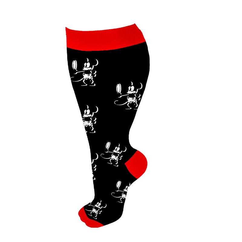 Plus Fat Plus Size Compression Socks High Elastic Fat Sports Fitness Leisure Compression Fat Socks - Image 1