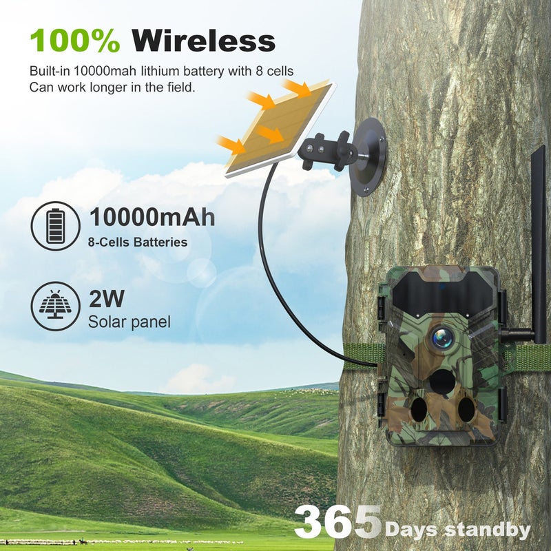Outdoor Solar Powered Hunting Camera 32MP BT 4G - Image 4