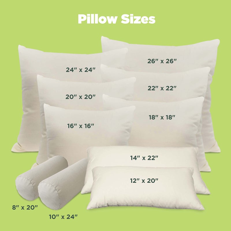 Bean Products Euro Size Premium Kapok Pillow - Breathable, Eco-Friendly and Durable Organic Cotton Fabric Neck Pillow - Soft and Supportive for Neck Support and Comfort - Made in The USA, 12" x 20" - Image 5