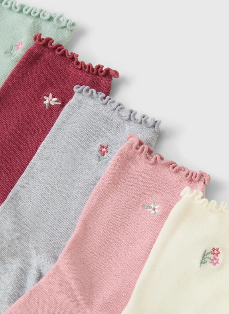 ماتلان جوارب كاحل مزينة بزهور متدرجة من  قطع