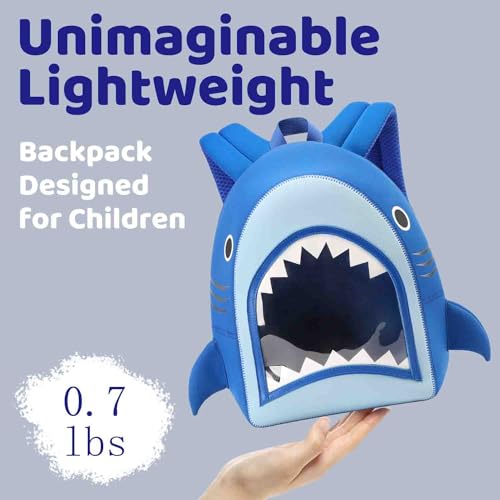 NOHOO Kids Shark Backpack for Toddler Baby Age 3 to 6, Cute Boys Girls Ocean Animal Waterproof Schoolbag (11 inch) - Image 4