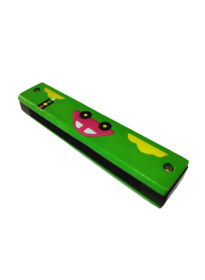 Kids Harmonica Wooden Children Harmonica Toys Colored Printed Diatonic Harmonica Mouth Organ Early Educational Musical Instruments, Design 8 - Image 1