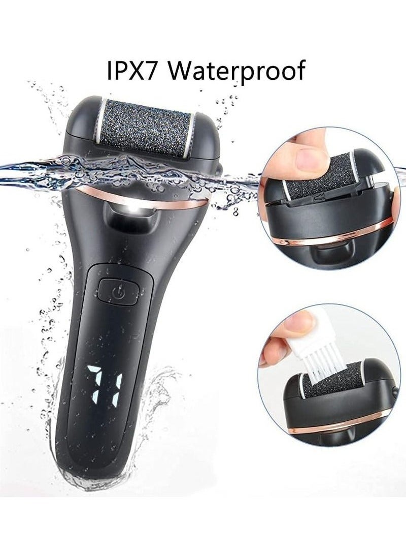 general Electric Callus Remover for Feet, Rechargeable Pedicure Tools Foot Care Feet File, 13 in 1 Callous Remover Kit for Remove Cracked Heels and Dead Skin, with 3 Roller Heads 2 Speed, Battery Display - Image 2