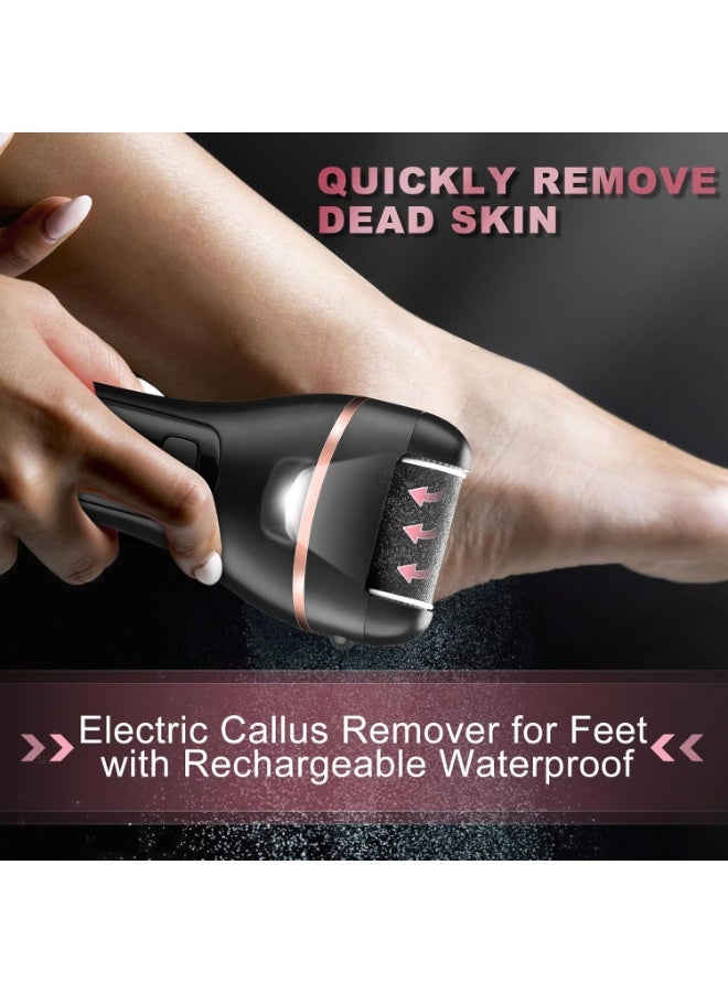 عام مزيل مسامير القدم الكهربائية للقدمين ، أدوات العناية بالقدم القابلة لإعادة الشحن ، ملف العناية بالقدم ، 13 في 1 مجموعة مزيل الجلد الميت لإزالة الكعب المتشقق والجلد الميت ، مع 3 رؤوس دوارة ، سرعتان ، ش - Image 2