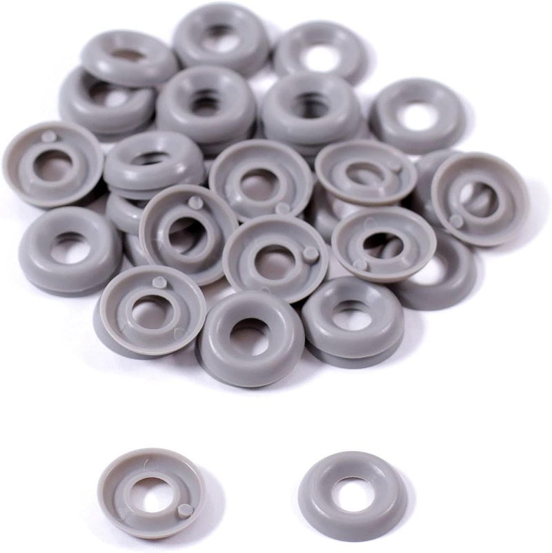 Holstex Colored Nylon Finishing Washers - (Color Collection) - (50 Pack) - (0.530 Inch Diameter) Round Top - for KYDEX Holsters, Auto Trim, Art Projects, Home Improvement - Image 2