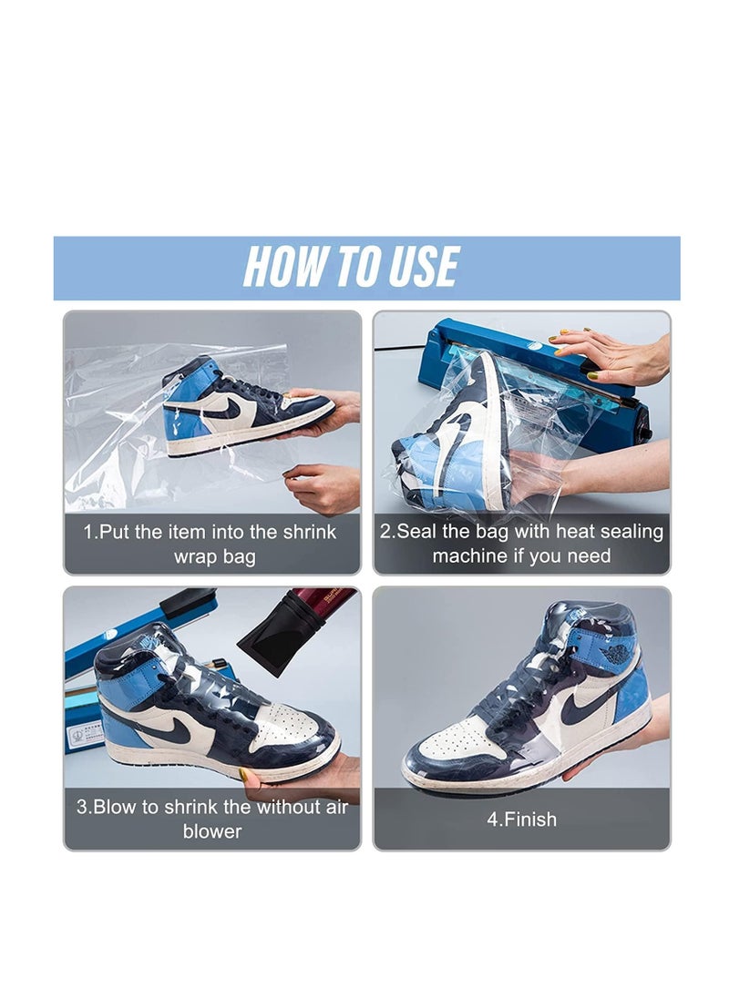 Generic Shrink Wrap Bags, PVC Clear Heat Sealer Bags, Seal Wrapping Supplies, Waterproof Odorless and Transparent, for Shoes Storage, Gifts, Remote Control, Candles, DIY Crafts Packaging, 50pcs (40 * 60cm)  - Image 5