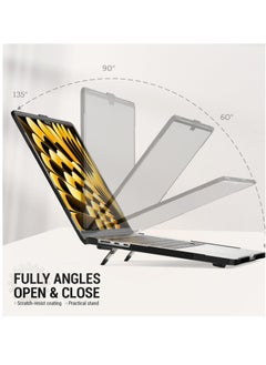 Excefore For 2023 MacBook Air 15 inch Case, Heavy Duty Shockproof Protective Hard Shell with Folding Stand, Suitable for MacBook Air 15”A2941 M2 Chip (Black)  - Image 3