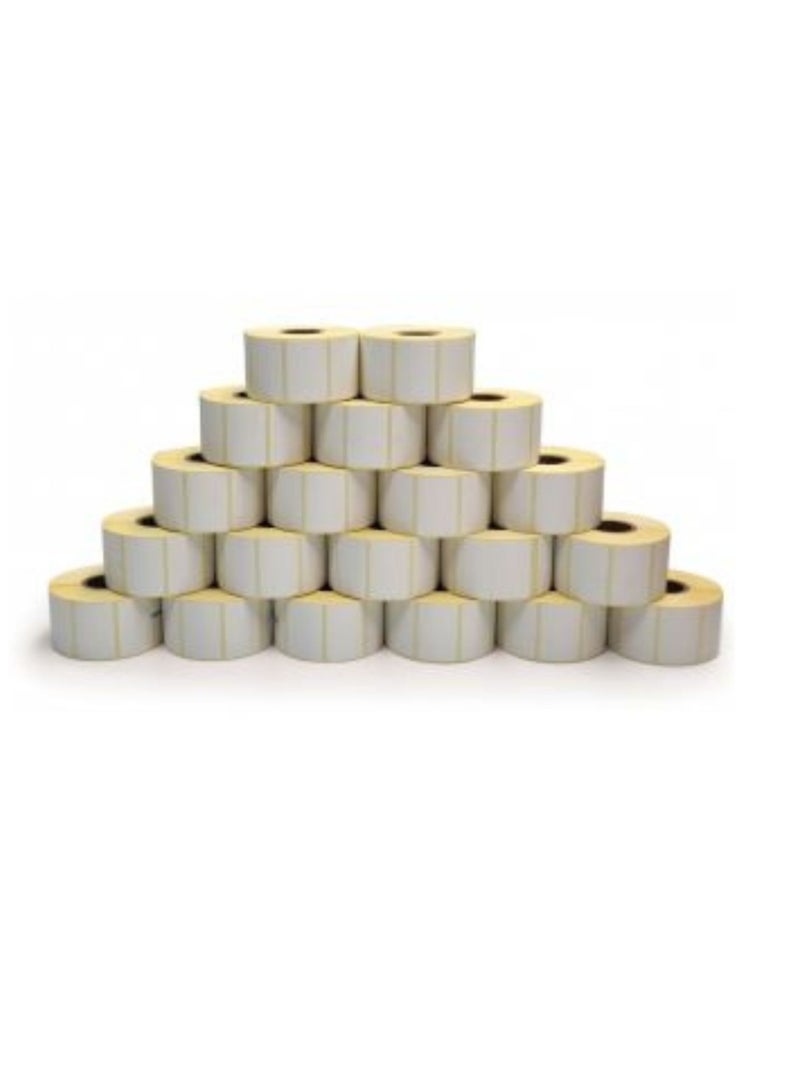 12 Rolls - 38mm x 25mm Barcode Label Sticker Direct Thermal 1000 Labels Per Roll for Zebra GC420d GC420t GK420d GK420t GX420d GX420t GX430t For Grocery, Supermarkets, Retail Store, Pharmacy  - Image 1