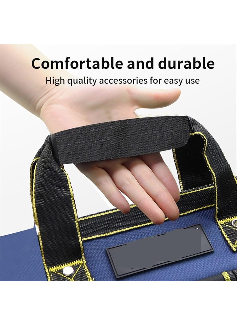 Divik Divik 17 inch Water Proof Tool Bag Electrician and Technician 14 Pocket Heavy Duty Tool Bag Power Tools Storage Wide Mouth Nylon Tote Bag 1Pcs  - Image 5
