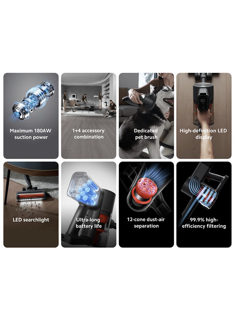 Xiaomi G20 Max Cordless Vacuum Cleaner – 180AW Suction, 25,000Pa Power, 70min Battery, HEPA Filtration & LED Display 0.6 L 520 W BHR8827HK Black - Image 5