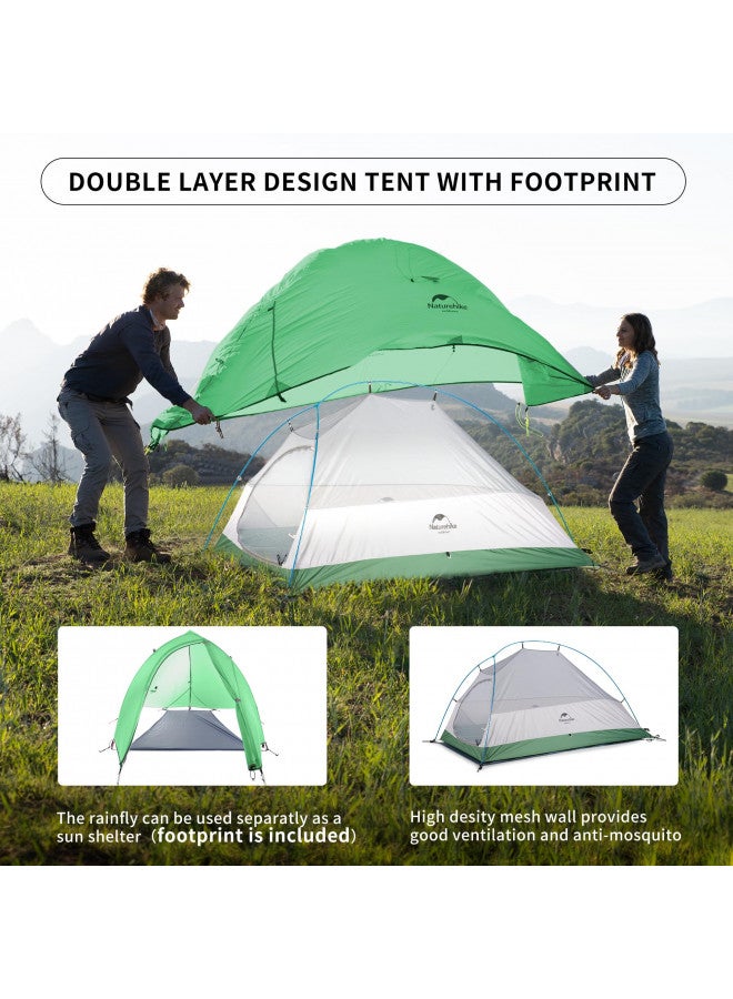 Naturehike Cloud-Up 1 Person Tent Lightweight Backpacking Tent for One Man, Waterproof Ultralight Single Person Tent, Double Layer One Person Tent for Camping Hiking Backpacking - Image 3