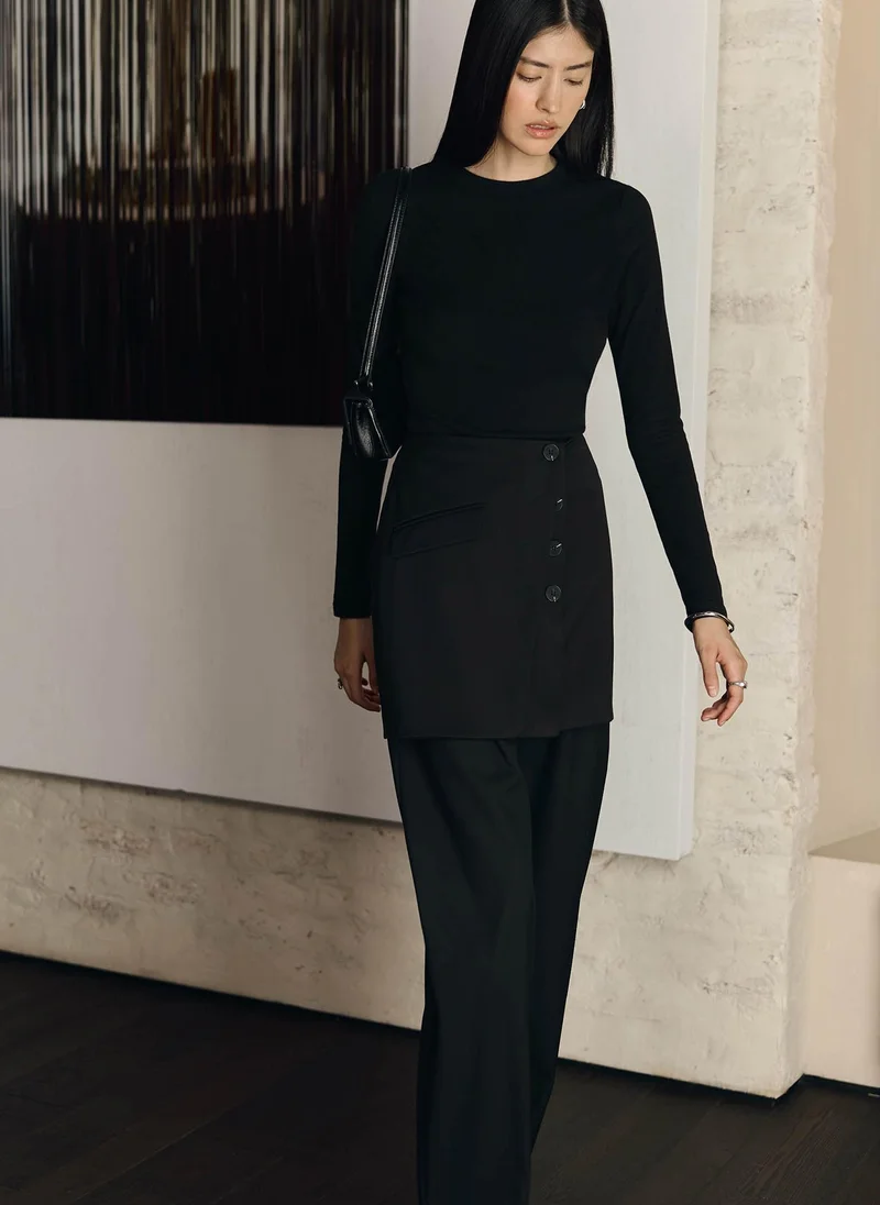 Lichi  Complex cut straight mini skirt for Women | Best Price UAE