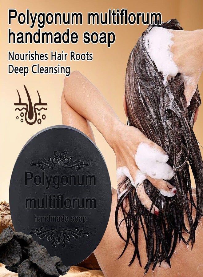 JunKuJK 3PCS Solid Shampoo Bar with Foaming Net, Deep Cleansing Bar Shampoo for Women and Men, Thickening, Strengthening Long Lasting Oil Control Soap, Suitable for All Hair Type A - Image 2