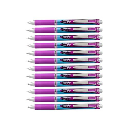 Pentel 651807 EnerGel Deluxe RTX Retractable Gel Pens Medium Point Purple Ink - Image 1
