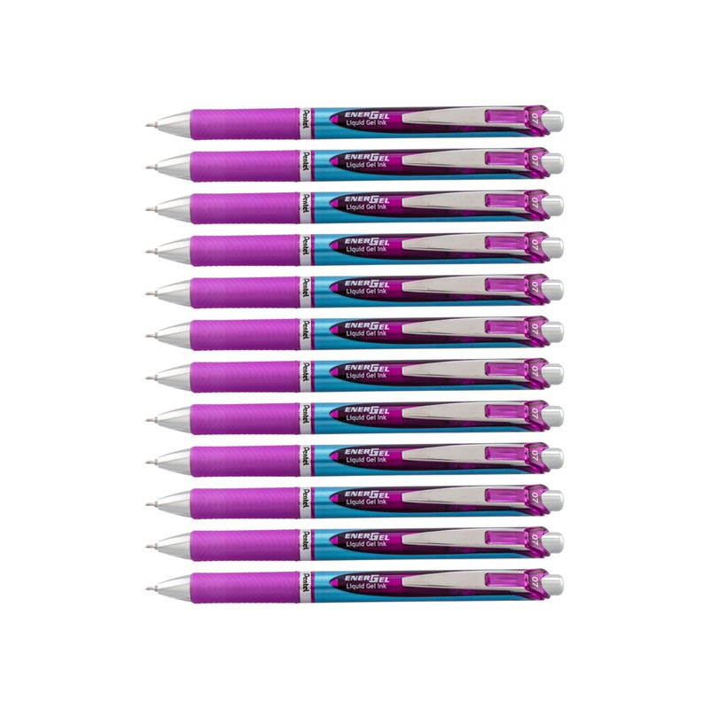 Pentel 651807 EnerGel Deluxe RTX Retractable Gel Pens Medium Point Purple Ink - Image 5