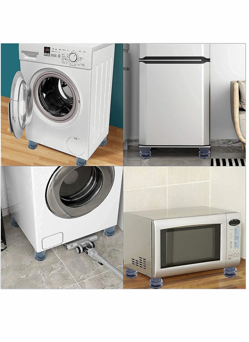 KASTWAVE - Washing Machine Support, Adjustable Height Anti Vibration Pad, High Load Bearing Noise Cancelling, for Flip Washing Machine Refrigerator 4 PCS - Image 1
