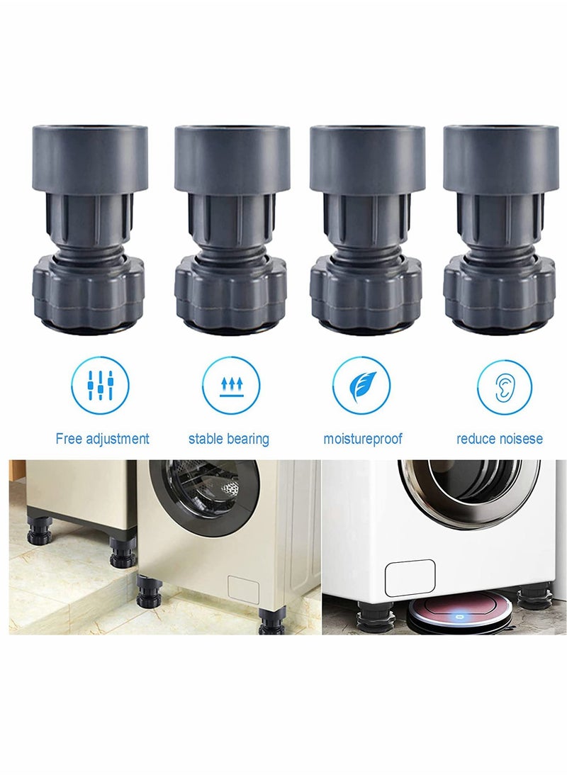 KASTWAVE - Washing Machine Support, Adjustable Height Anti Vibration Pad, High Load Bearing Noise Cancelling, for Flip Washing Machine Refrigerator 4 PCS - Image 1