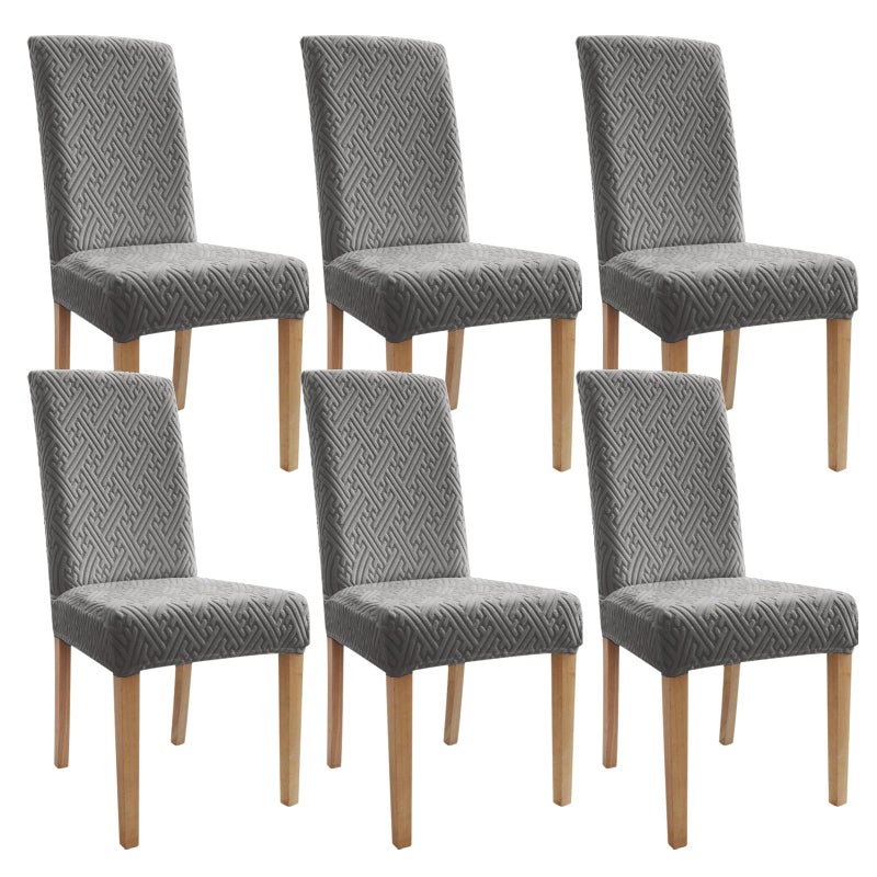 Promindflyplka Chair Covers, Stretch Jacquard Dining Room Chair Covers Set of 6, Cat Scratch Resistant Washable Chair Covers for Dining Chairs, Removable Chair Protectors for Dining Room, Kitchen, Hotel, Ceremony - Image 1
