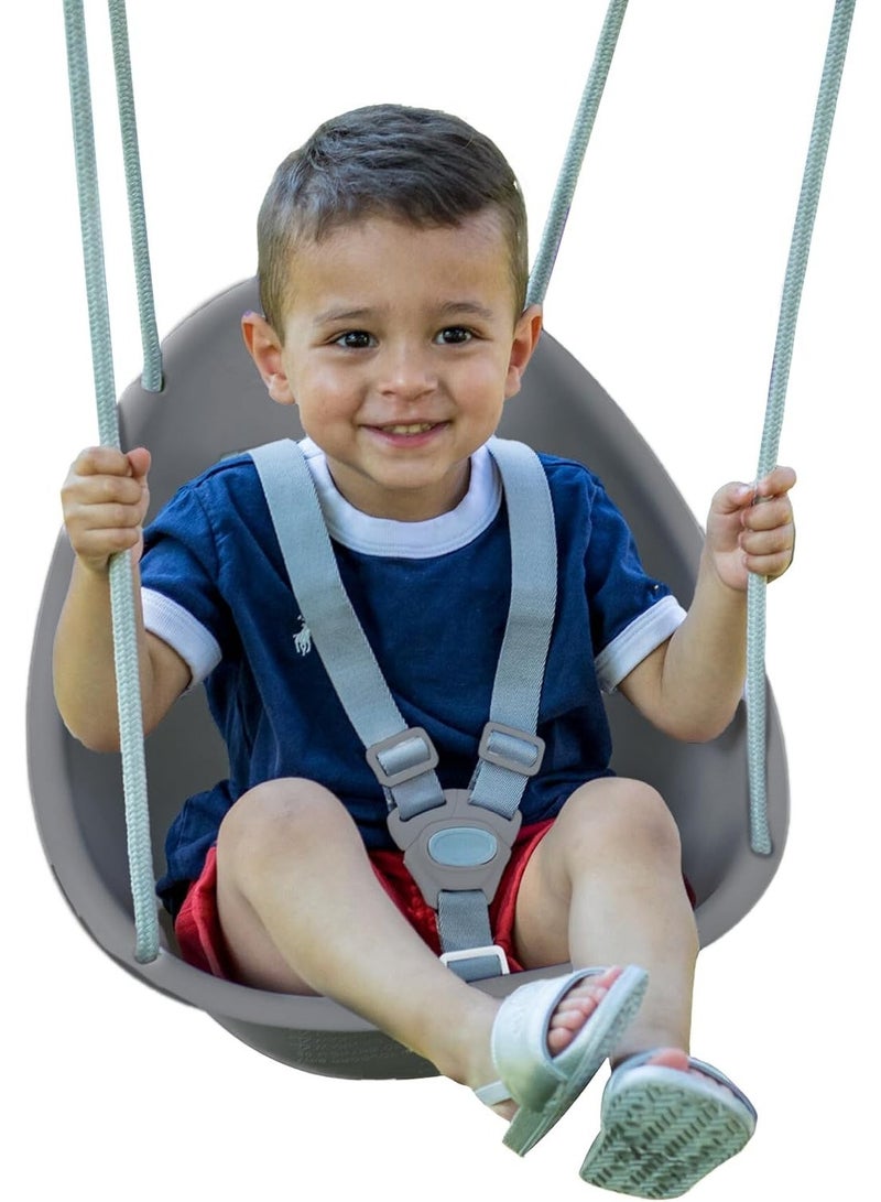A stylish and comfortable swing for your child, featuring a modern egg-shaped design that offers a sense of both security and fun. - Image 1