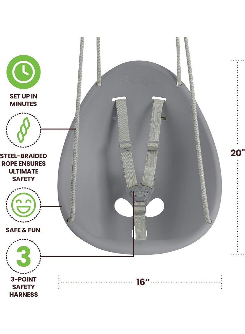 A stylish and comfortable swing for your child, featuring a modern egg-shaped design that offers a sense of both security and fun. - Image 2