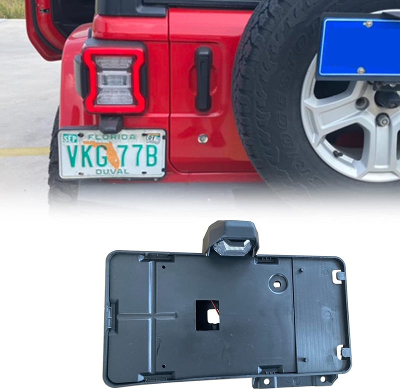 WANGDUOYU Rear License Plate Holder with Light for Jeep Wrangler - Image 1