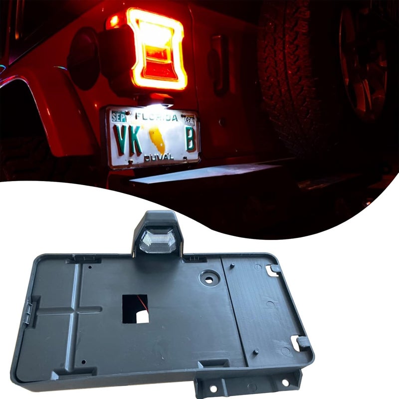 WANGDUOYU Rear License Plate Holder with Light for Jeep Wrangler - Image 2