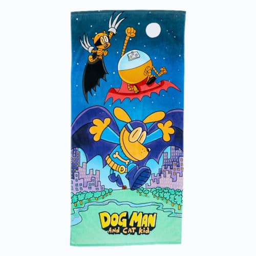 Franco Dog Man Supa Cop Petey Book Kids Super Soft Cotton BathPoolBeach Towel 58 in x 28 in Offically Licensed Product By Franco - Image 1