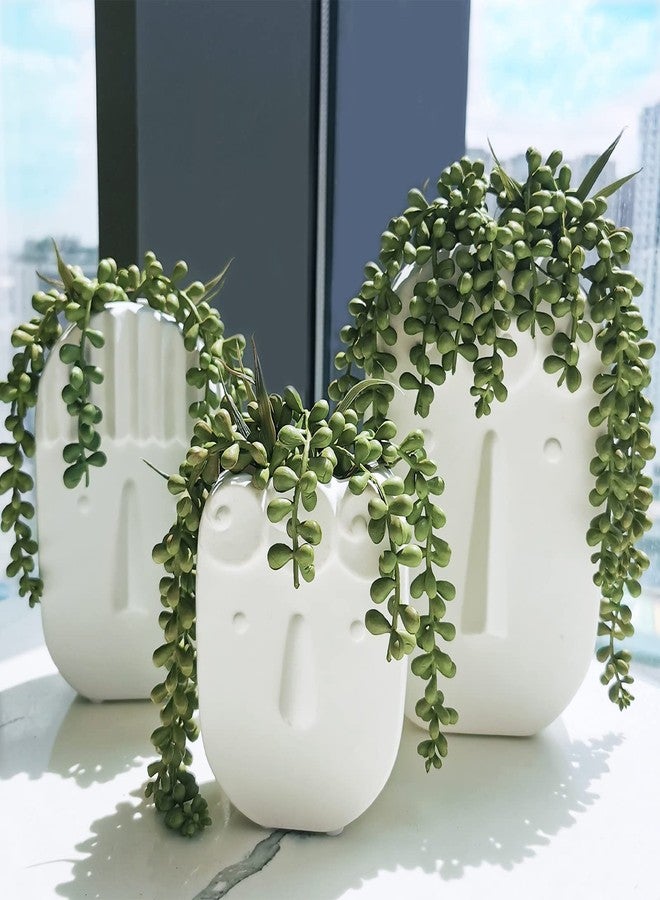 Supla 4 pcs Artificial Hanging Succulents Faux Burro's Tail Picks Trailing String of Pearls Succulent Fake Greenery Sprays 13.4" L for Basket Planter Centerpiece Floral Arrangement Indoor Outdoor Decor - Image 2