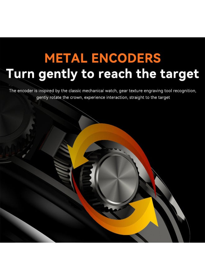 H19 Round Screen Card Phone Watch 1.95 Inch AMOLED Smart Watch Camera Heart-Color:English Version Black 32g+ Charging Case  - Image 4