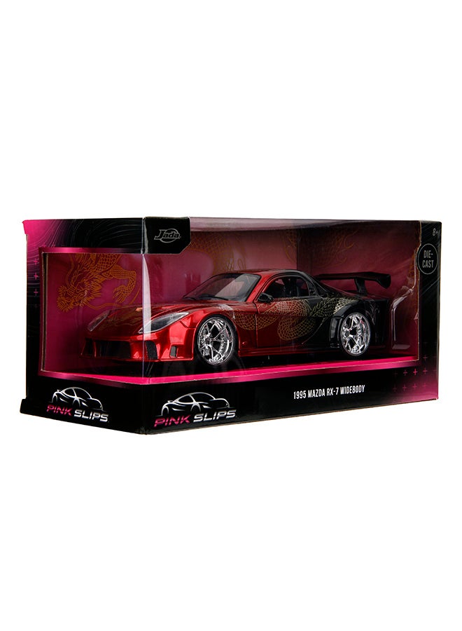 JADA Pink Slips 1:24 - 1995 Mazda RX-7 Widebody, Die-Cast Car with Base, Toys for Kids and Adults - Image 1