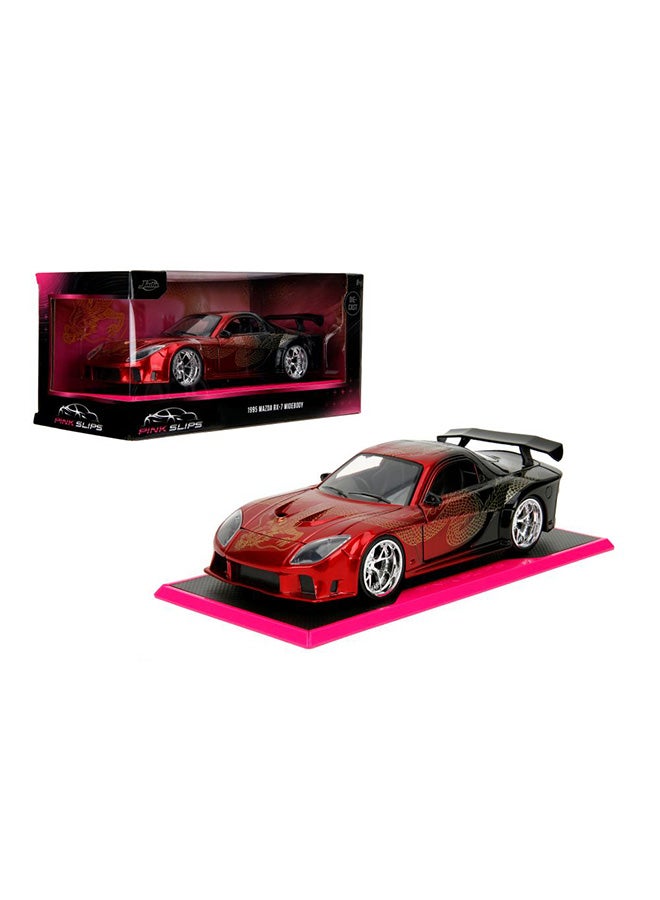JADA Pink Slips 1:24 - 1995 Mazda RX-7 Widebody, Die-Cast Car with Base, Toys for Kids and Adults - Image 3