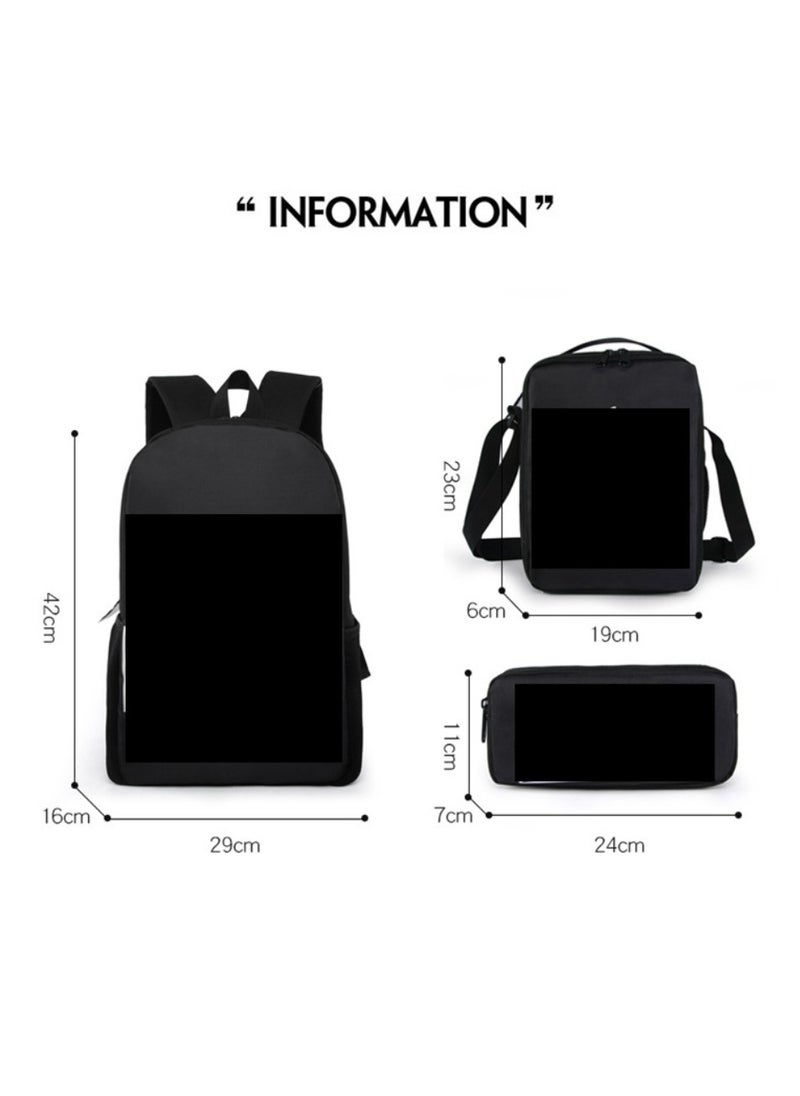 Generic - Cartoon anime backpack for primary and secondary school students, large capacity casual lightweight backpack, cartoon shoulder bag, pencil case, pencil case, and pencil case - Image 1