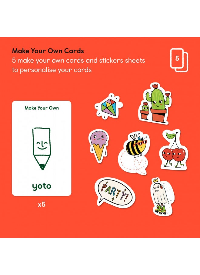 Yoto Make Your Own Cards 5 Blank Audio Cards for Use with Yoto Player & Mini All-in-1 Audio Player, Record & Play Stories Music Radio Podcasts Birthday Messages & Fun Educational Learning Activities