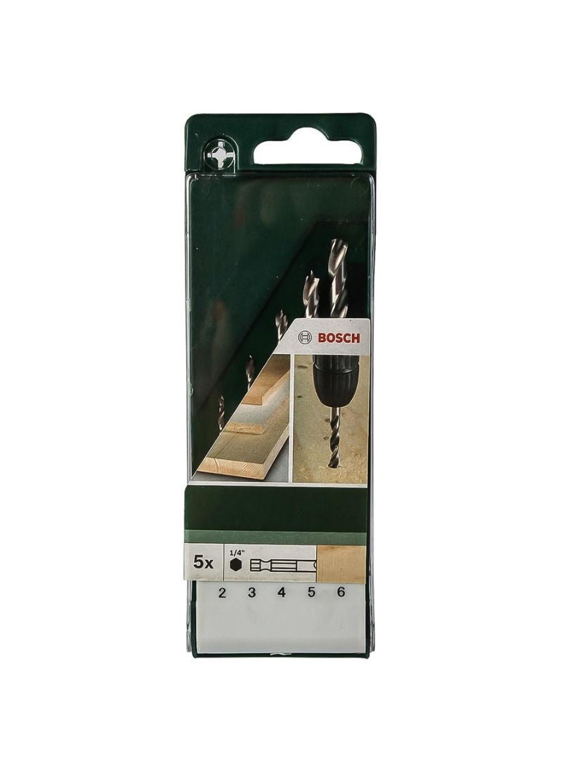 Bosch Brad Point Wood Drill Bit Set Pack Of 5