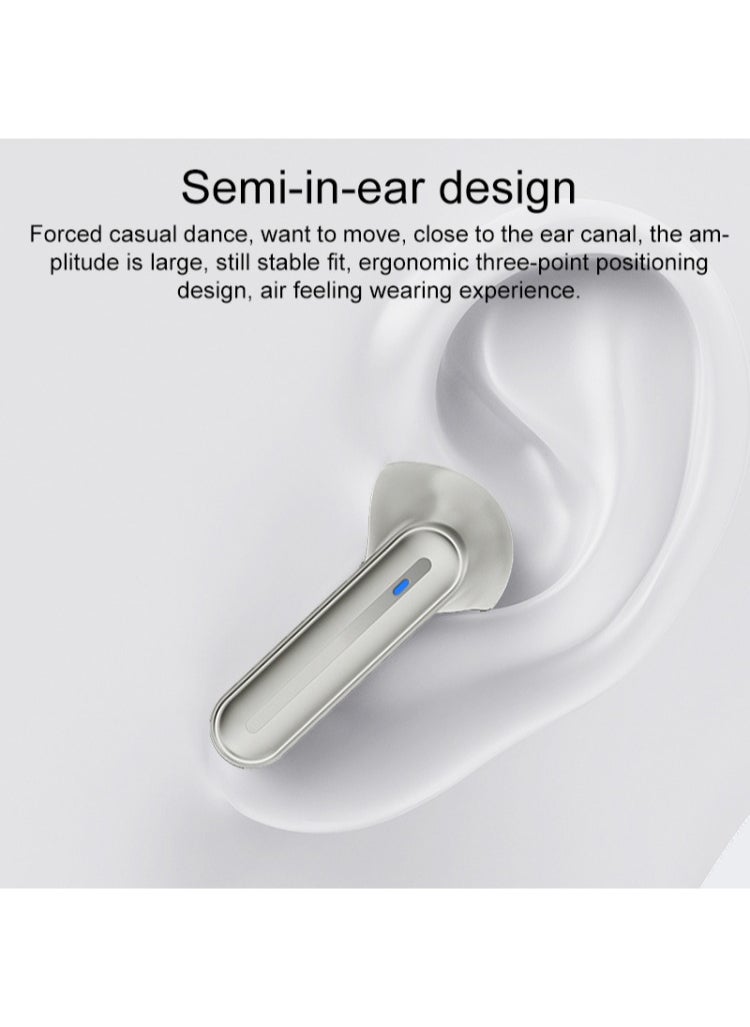 Yesido - Yesido TWS19 EARBUDS Bluetooth 5.3 LED Digital Display ENC Noise Reduction Bluetooth Earphone - White - Image 1