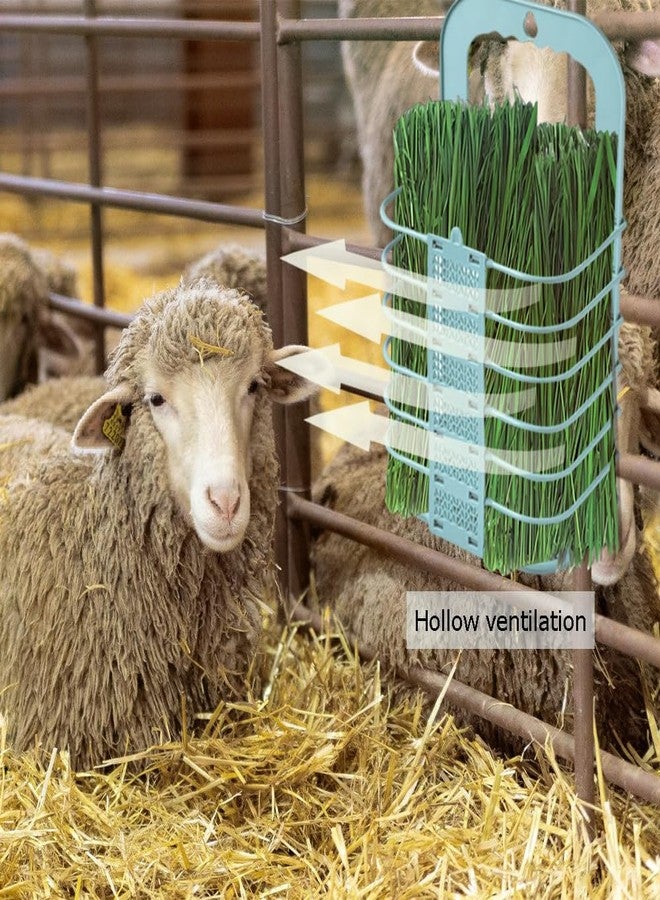 Ouliget Foldable Horse Ivestock Feeder,Wall Mount Hay Rack,Fowl Feeder Veggie Fruit Basket,Hay Feeder for Goats Sheep for Slow Feeding,18.1x6.3x9.8 inch - Image 3