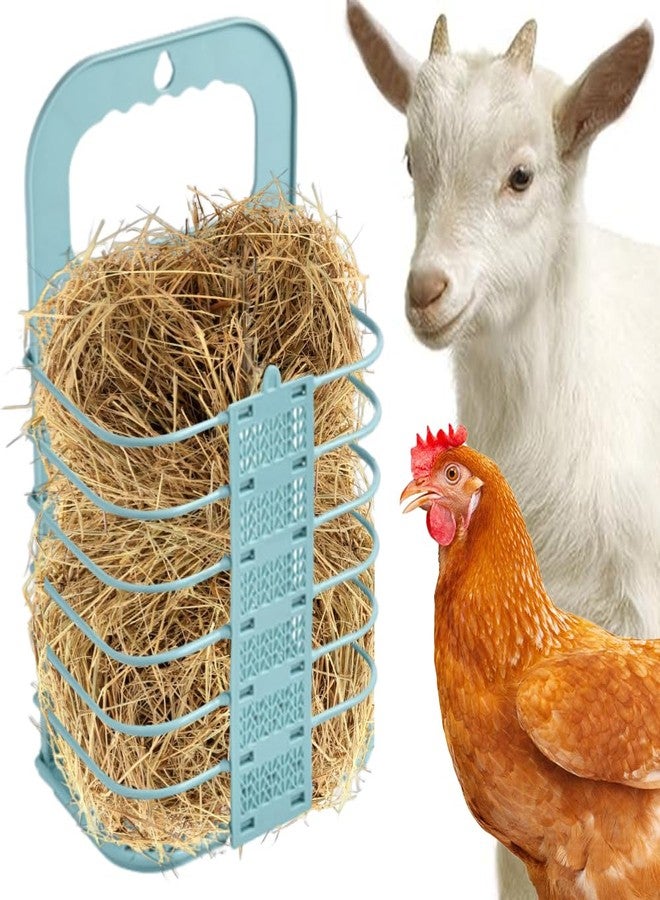 Ouliget Foldable Horse Ivestock Feeder,Wall Mount Hay Rack,Fowl Feeder Veggie Fruit Basket,Hay Feeder for Goats Sheep for Slow Feeding,18.1x6.3x9.8 inch - Image 1
