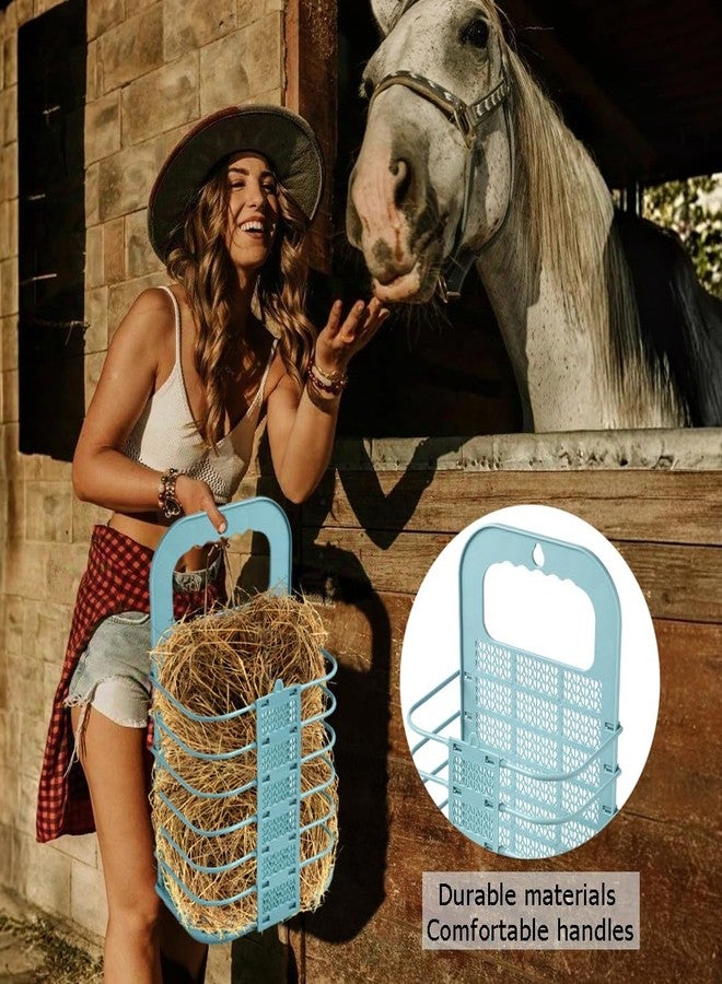 Ouliget Foldable Horse Ivestock Feeder,Wall Mount Hay Rack,Fowl Feeder Veggie Fruit Basket,Hay Feeder for Goats Sheep for Slow Feeding,18.1x6.3x9.8 inch - Image 4