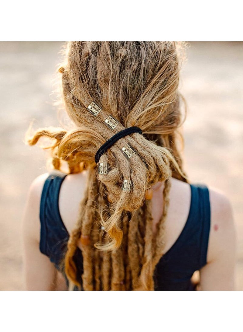 Goolsky 18 قطعة من إكسسوارات الشعر مجوهرات الشعر للنساء ضفائر، خرز دريدلوك مشابك شعر معدنية زينة ذهبية (أنماط متعددة) - النمط 4 - Image 3