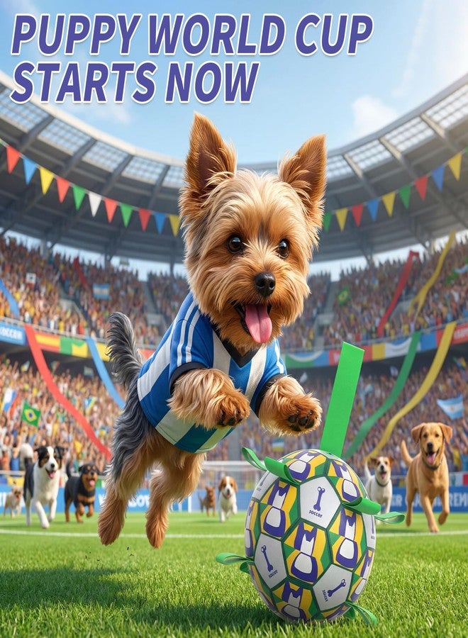 VOXGET Interactive Dog Ball Toys, 2026 Dog Soccer Ball with Thicken Straps for Small Medium Breeds Tug of War, Small Herding Balls with Pump for Puppy Dogs Outdoor Play Training (Green, 6 Inch) - Image 2