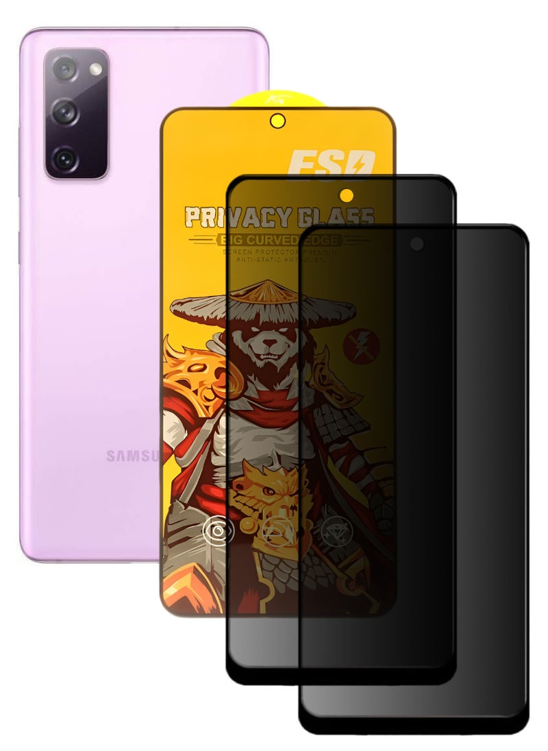 ESD 2 Pieces Tempered Dustproof Privacy Glass Screen Protector Compatible For Samsung Galaxy S20 FE - Image 1